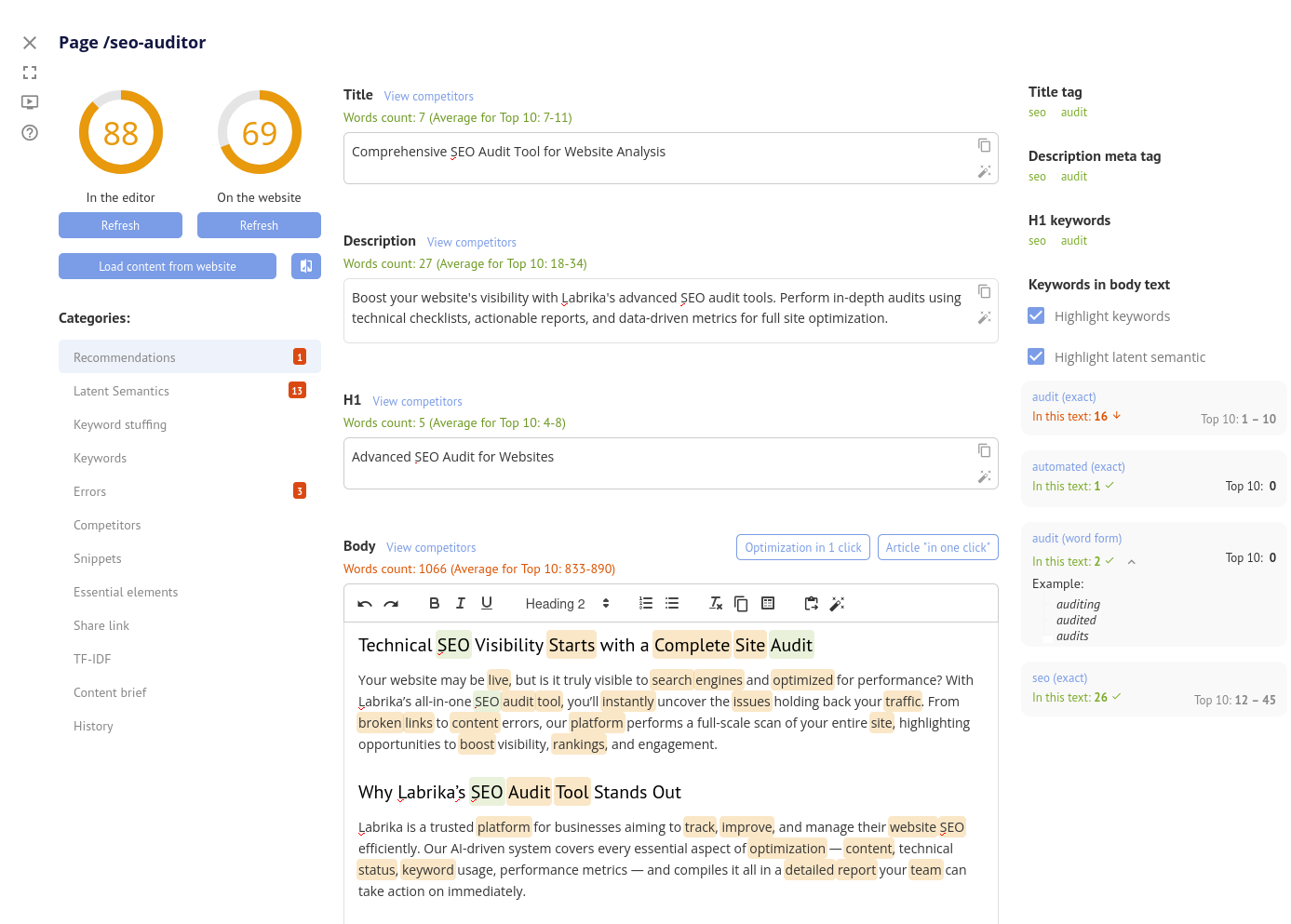 errores técnicos de SEO conocidos